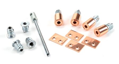 From the Anvil Polished Bronze Secure Stops (Pack of 4)