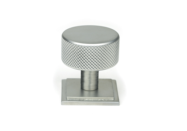 From the Anvil Satin Chrome Brompton Cabinet Knob - 32mm (Square)
