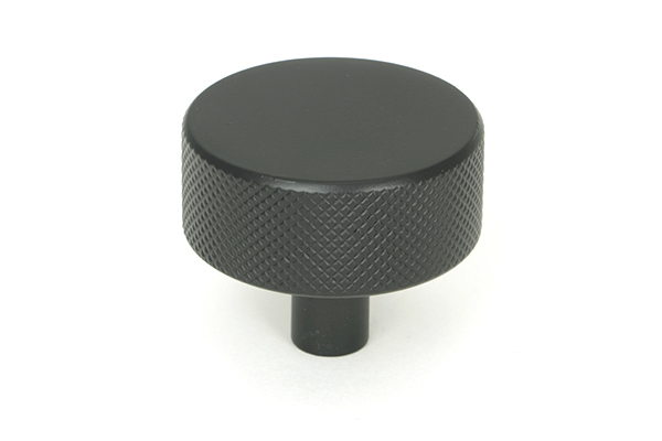 From the Anvil Matt Black Brompton Cabinet Knob - 38mm (No rose)
