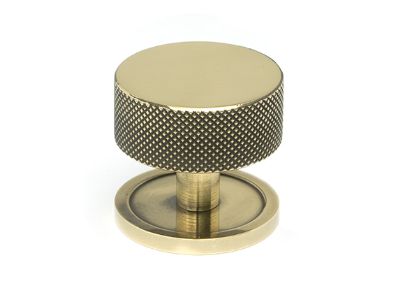 Aged Brass Brompton Cabinet Knob - 38mm (Plain) | 47137