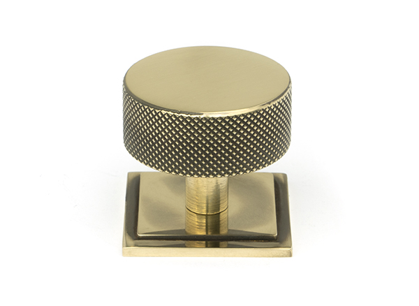 Aged Brass Brompton Cabinet Knob - 38mm (Square) | 47140