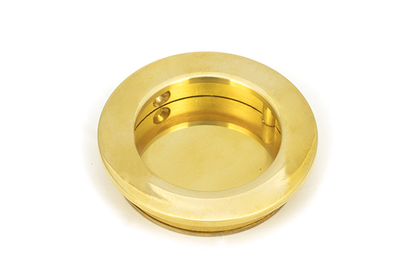 Polished Brass 60mm Plain Round Pull | 47167