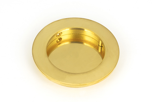Polished Brass 75mm Plain Round Pull | 47168