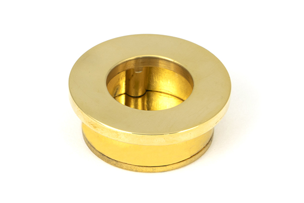 Polished Brass 34mm Round Finger Edge Pull | 47174