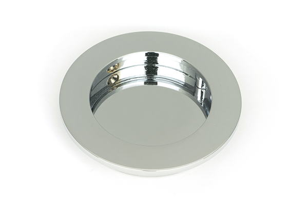Polished Chrome 75mm Plain Round Pull | 47186