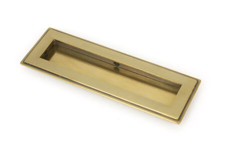 Aged Brass 175mm Art Deco Rectangular Pull | 48300