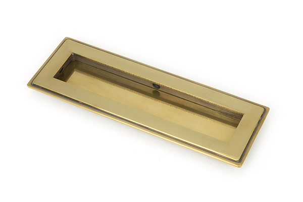 Aged Brass 175mm Art Deco Rectangular Pull | 48300