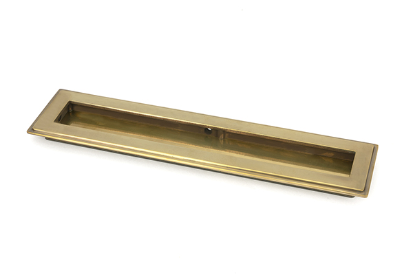 Aged Brass 250mm Art Deco Rectangular Pull | 48301