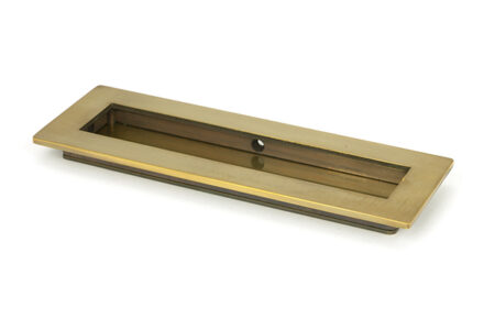 Aged Brass 175mm Plain Rectangular Pull | 48306