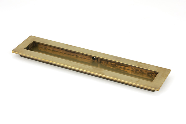 Aged Brass 250mm Plain Rectangular Pull | 48307