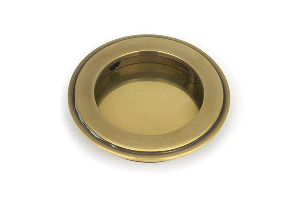 Aged Brass 75mm Art Deco Round Pull | 48317