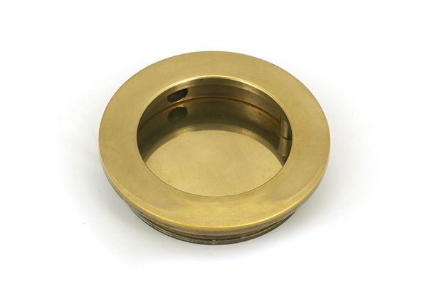 Aged Brass 60mm Plain Round Pull | 48322