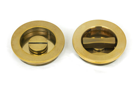 Aged Brass 60mm Plain Round Pull - Privacy Set | 48330