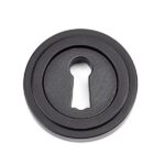 Matt Black Round Escutcheon (Art Deco) | 49537
