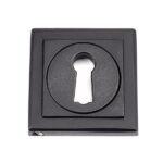 Matt Black Round Escutcheon (Square) | 49539