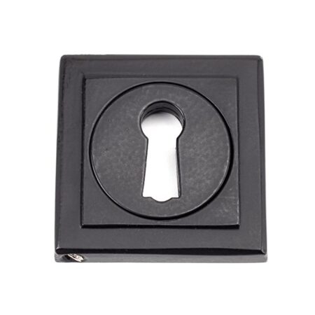 Matt Black Round Escutcheon (Square) | 49539