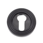 Matt Black Round Euro Escutcheon (Beehive) | 49542