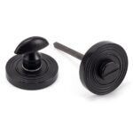 Matt Black Round Thumbturn Set (Beehive) | 49546