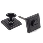 Matt Black Round Thumbturn Set (Square) | 49547