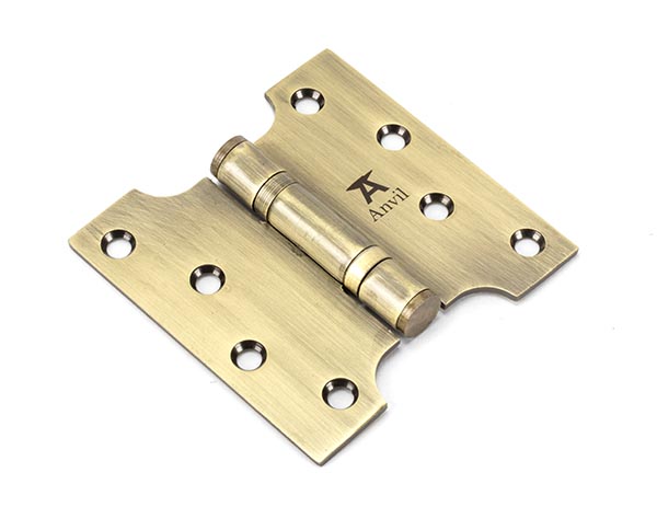 Aged Brass 4" x 2" x 4" Parliament Hinge (pair) ss | 49551