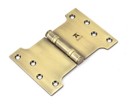 Aged Brass 4" x 4" x 6" Parliament Hinge (pair) ss | 49553