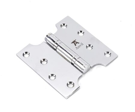 Polished Chrome 4" x 2" x 4" Parliament Hinge (pair) ss | 49557