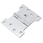 Polished Chrome 4" x 3" x 5" Parliament Hinge (pair) ss | 49558