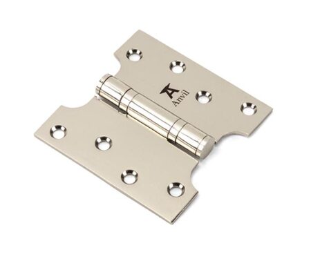 Polished Nickel 4" x 2" x 4" Parliament Hinge (pair) ss | 49563