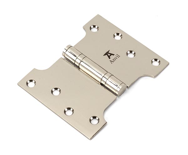 Polished Nickel 4" x 3" x 5" Parliament Hinge (pair) ss | 49564