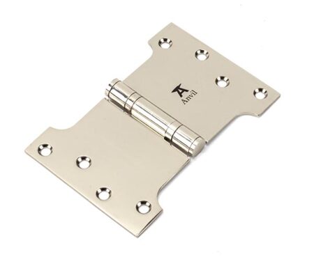 Polished Nickel 4" x 4" x 6" Parliament Hinge (pair) ss | 49565