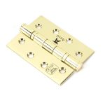 Polished Brass 4" Ball Bearing Butt Hinge (pair) ss | 49573
