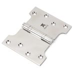 Polished SS (304) 4" x 3" x 5" Parliament Hinge (pair) | 49578