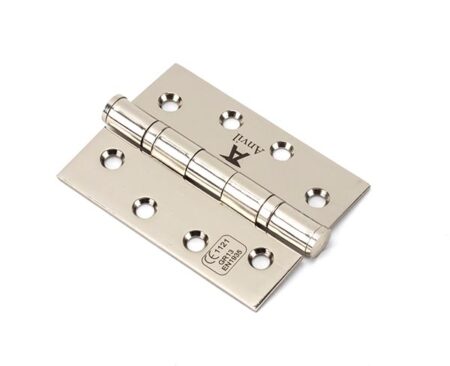 Polished Nickel 4" Ball Bearing Butt Hinge (pair) ss | 49582