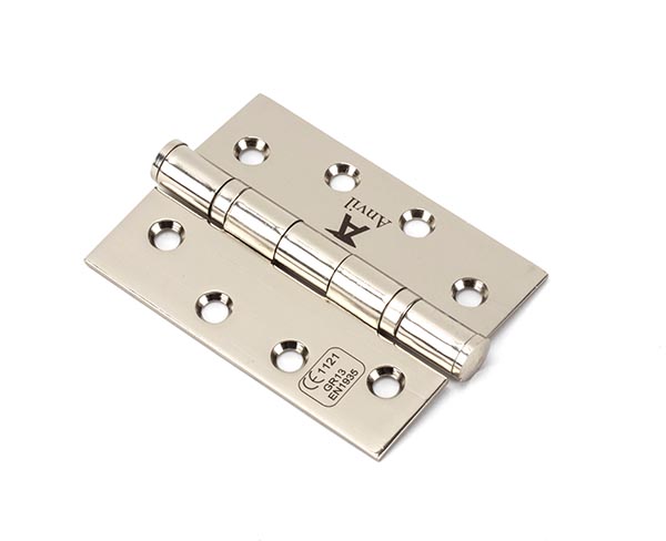 Polished Nickel 4" Ball Bearing Butt Hinge (pair) ss | 49582