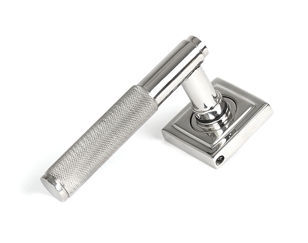 Polished Marine SS (316) Brompton Lever on Rose Set (Square) | 49847