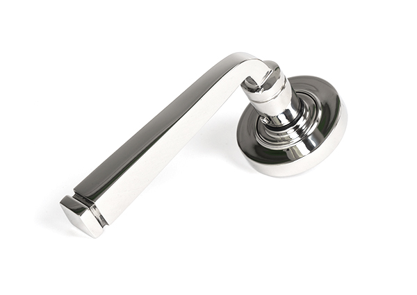 Polished Marine SS (316) Avon Round Lever on Rose Set (Plain) | 49852