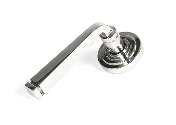Polished Marine SS (316) Avon Round Lever on Rose Set (Art Deco) | 49853