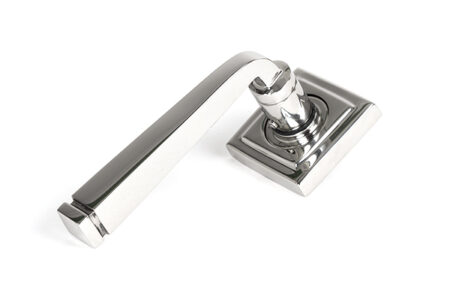 Polished Marine SS (316) Avon Round Lever on Rose Set (Square) | 49855