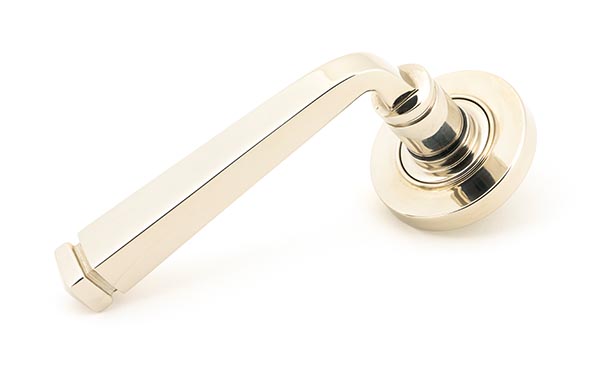 From the Anvil Polished Nickel Avon Round Lever on Rose Set (Plain) - Unsprung