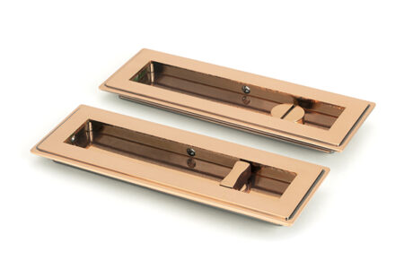 From the Anvil Polished Bronze 175mm Art Deco Rectangular Pull -Privacy Set