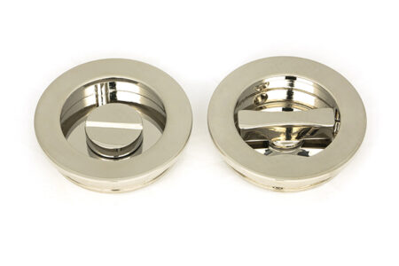 From the Anvil Polished Nickel 60mm Plain Round Pull - Privacy Set