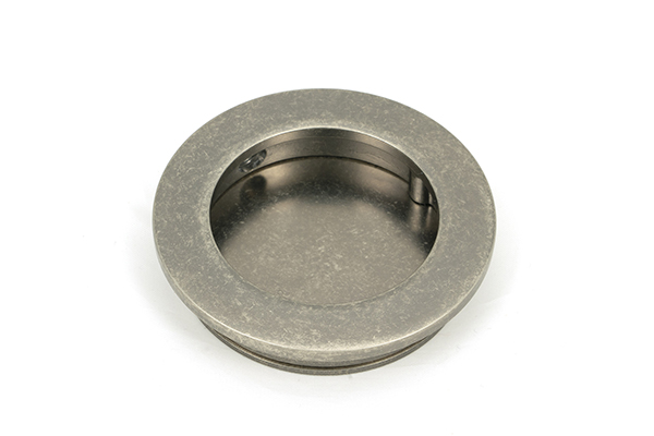From the Anvil Pewter 60mm Plain Round Pull - Pewter Patina