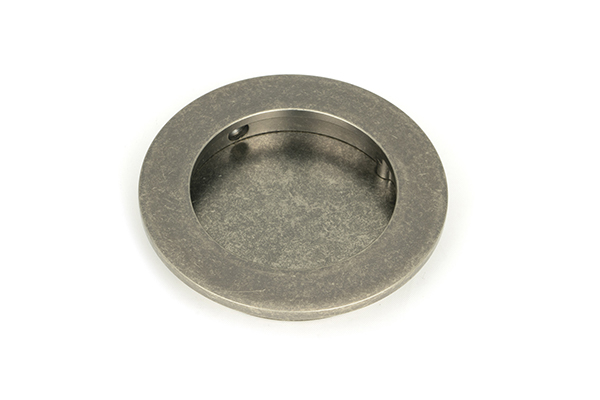 From the Anvil Pewter 75mm Plain Round Pull - Pewter Patina