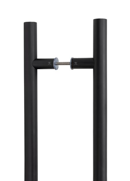 From the Anvil Matt Black SS (316) 0.6m T Bar Handle B2B Fix 32mm Ø