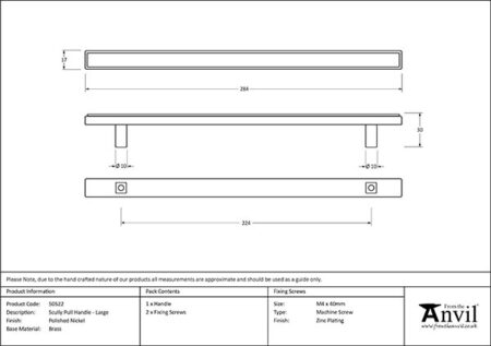 Polished Nickel Scully Pull Handle - Large | 50522 - Image 2
