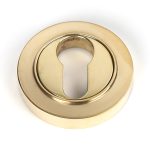 Polished Brass Round Euro Escutcheon (Plain) | 50592