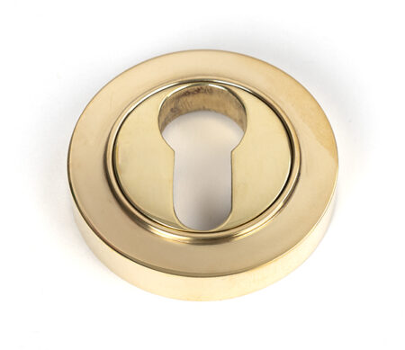 Polished Brass Round Euro Escutcheon (Plain) | 50592
