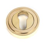 Polished Brass Round Euro Escutcheon (Art Deco) | 50593