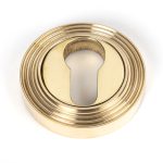 Polished Brass Round Euro Escutcheon (Beehive) | 50594