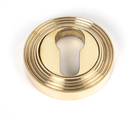 Polished Brass Round Euro Escutcheon (Beehive) | 50594